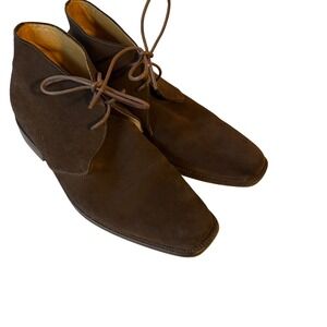 OTISOPSE Men's Chocolate Brown Suede Chukka Boots Size 42/US Mens 8.5 Italy